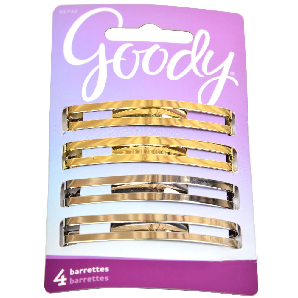 Goody BARRETTE METAL DOUBLE BAR 4/CA UPC:041457017326 Pack:72 (12-6's)